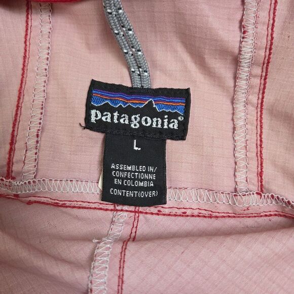 VTG PATAGONIA 1/2 Zip/Snap Anorak Hooded Red Men's L - Picture 4 of 10